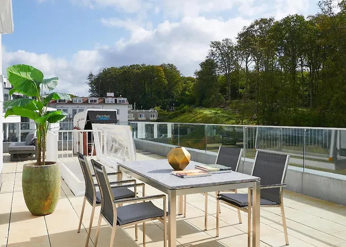 Apartmán First Im First Sellin, Penthouse Meerselig Mit Ostseeblick Und Dachterrasse Sellin (Rugen)